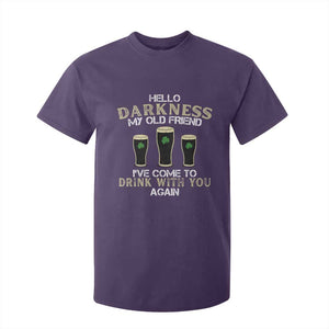 Hello Darkness My Old Friend Funny Irish Stout Beer T Shirt For Kid St. Patrick’s Day Drinking Humor Craft Brew Lovers TS02 Purple Print Your Wear