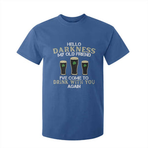Hello Darkness My Old Friend Funny Irish Stout Beer T Shirt For Kid St. Patrick’s Day Drinking Humor Craft Brew Lovers TS02 Royal Blue Print Your Wear