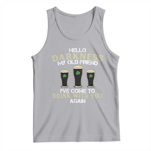 Hello Darkness My Old Friend Funny Irish Stout Beer Tank Top St. Patrick’s Day Drinking Humor Craft Brew Lovers TS02 Athletic Heather Print Your Wear