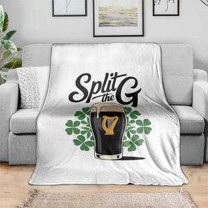 Split the G Funny Irish Drinking Throw Blanket St. Patrick’s Day Stout Beer Lovers Pub Crawls TS02 Print Your Wear