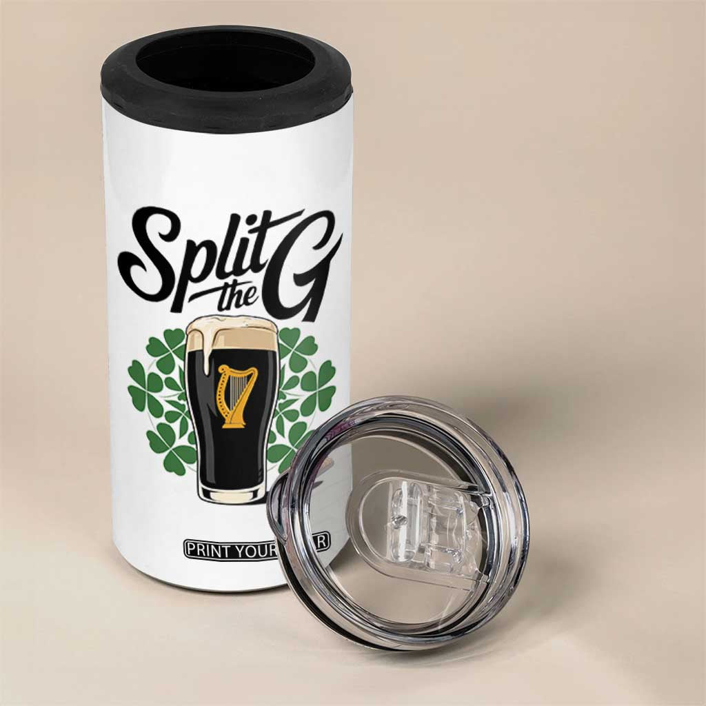 Split the G Funny Irish Drinking 4 in 1 Can Cooler Tumbler St. Patrick’s Day Stout Beer Lovers Pub Crawls TS02 Print Your Wear