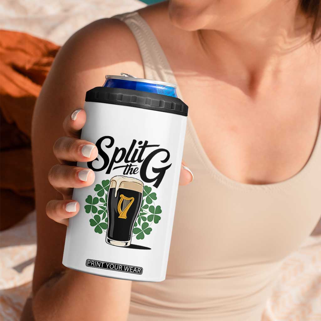 Split the G Funny Irish Drinking 4 in 1 Can Cooler Tumbler St. Patrick’s Day Stout Beer Lovers Pub Crawls TS02 Print Your Wear