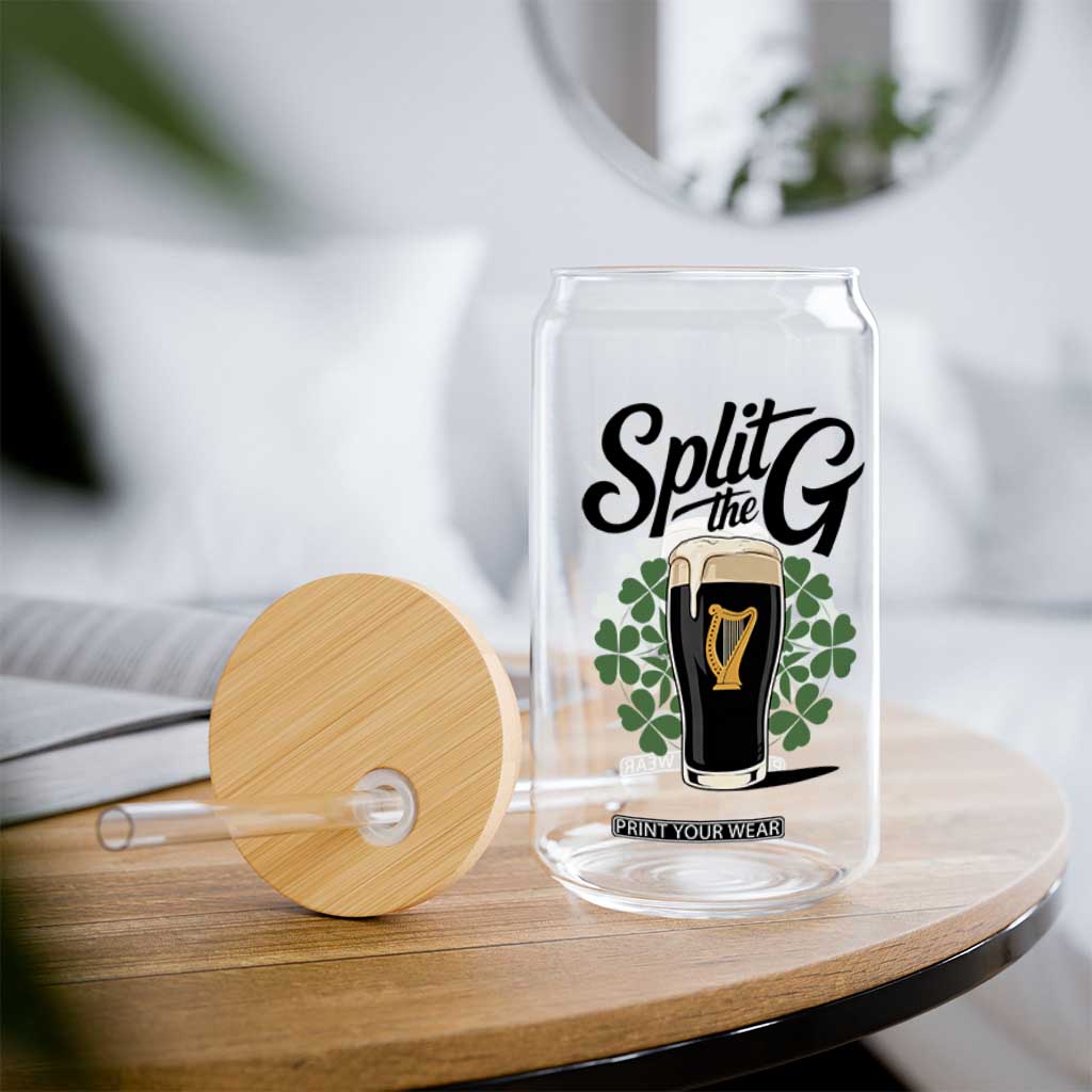 Split the G Funny Irish Drinking Glass Can St. Patrick’s Day Stout Beer Lovers Pub Crawls TS02 Print Your Wear