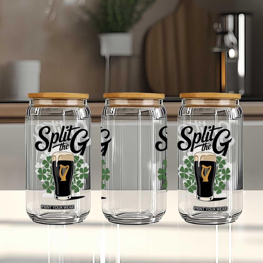Split the G Funny Irish Drinking Glass Can St. Patrick’s Day Stout Beer Lovers Pub Crawls TS02 Print Your Wear