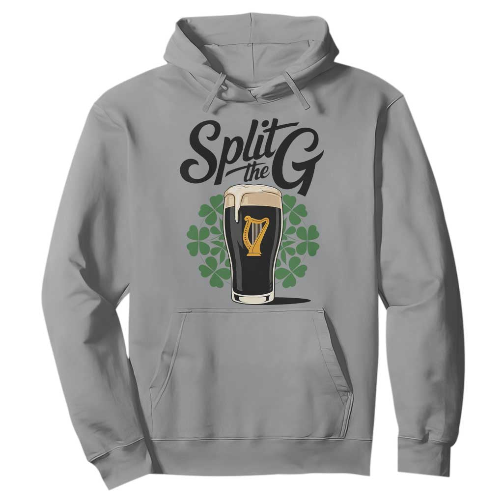 Split the G Funny Irish Drinking Hoodie St. Patrick’s Day Stout Beer Lovers Pub Crawls TS02 Sport Gray Print Your Wear