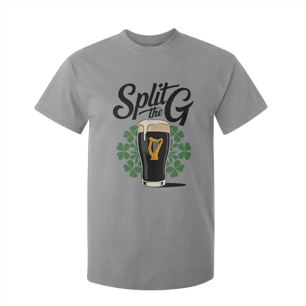 Split the G Funny Irish Drinking T Shirt For Kid St. Patrick’s Day Stout Beer Lovers Pub Crawls TS02 Sport Gray Print Your Wear