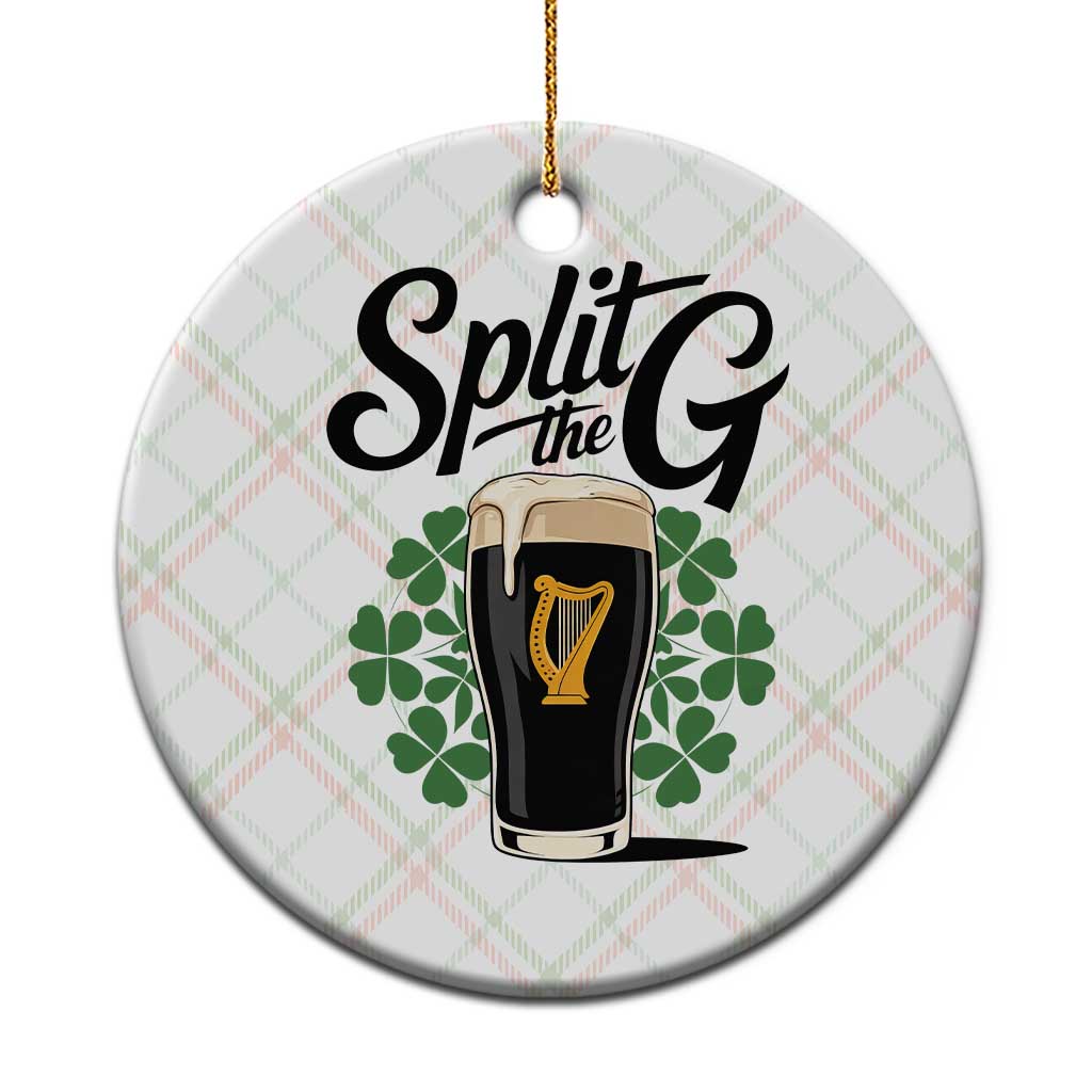 Split the G Funny Irish Drinking Ceramic Ornament St. Patrick’s Day Stout Beer Lovers Pub Crawls TS02 1pc Christmas Plaid Print Your Wear