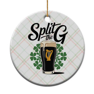 Split the G Funny Irish Drinking Ceramic Ornament St. Patrick’s Day Stout Beer Lovers Pub Crawls TS02 1pc Christmas Plaid Print Your Wear