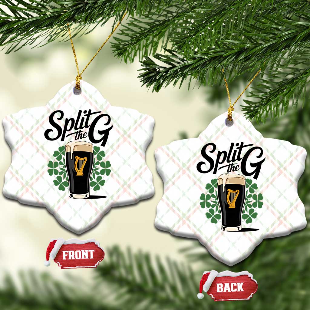 Split the G Funny Irish Drinking Ceramic Ornament St. Patrick’s Day Stout Beer Lovers Pub Crawls TS02 Print Your Wear