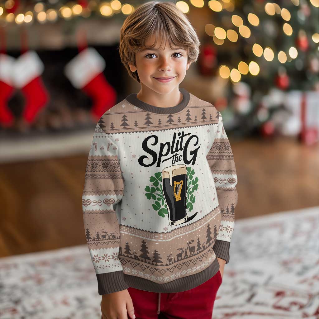 Split the G Funny Irish Drinking Ugly Christmas Sweater St. Patrick’s Day Stout Beer Lovers Pub Crawls TS02 Mocha Mousse Print Your Wear