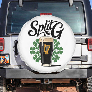 Split the G Funny Irish Drinking Spare Tire Cover St. Patrick’s Day Stout Beer Lovers Pub Crawls TS02 No hole White Print Your Wear
