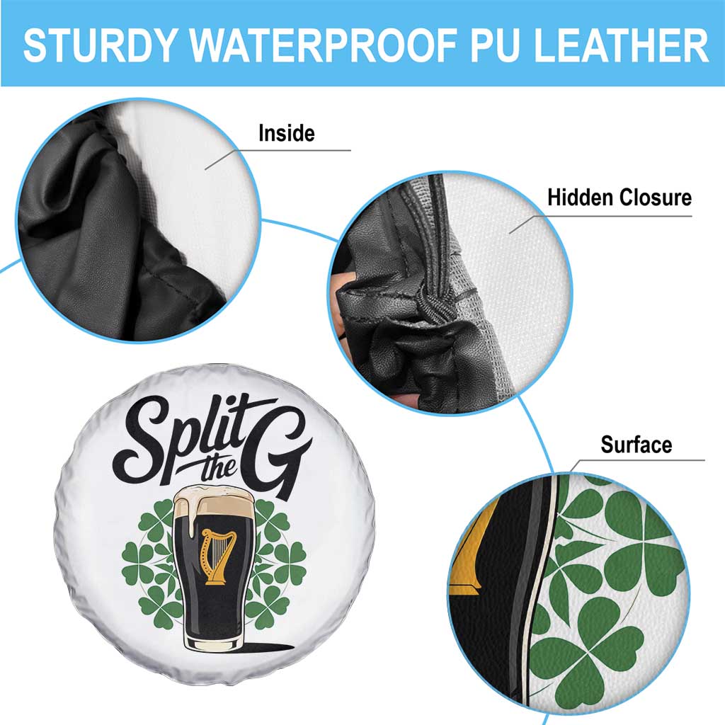 Split the G Funny Irish Drinking Spare Tire Cover St. Patrick’s Day Stout Beer Lovers Pub Crawls TS02 Print Your Wear