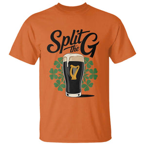 Split the G Funny Irish Drinking T Shirt St. Patrick’s Day Stout Beer Lovers Pub Crawls TS02 Orange Print Your Wear