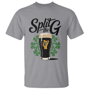 Split the G Funny Irish Drinking T Shirt St. Patrick’s Day Stout Beer Lovers Pub Crawls TS02 Sport Gray Print Your Wear