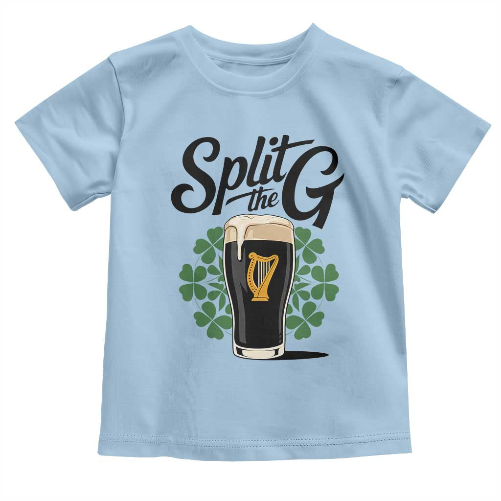 Split the G Funny Irish Drinking Toddler T Shirt St. Patrick’s Day Stout Beer Lovers Pub Crawls TS02 Light Blue Print Your Wear