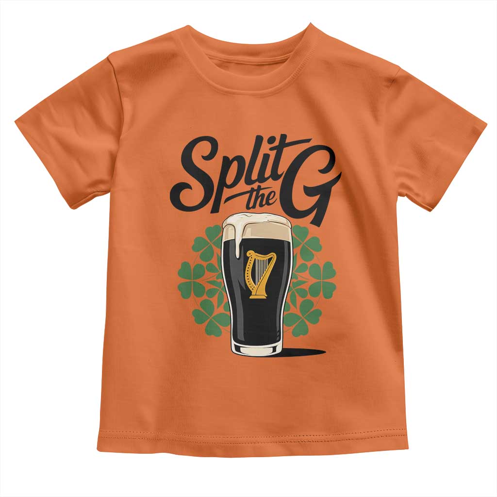 Split the G Funny Irish Drinking Toddler T Shirt St. Patrick’s Day Stout Beer Lovers Pub Crawls TS02 Orange Print Your Wear