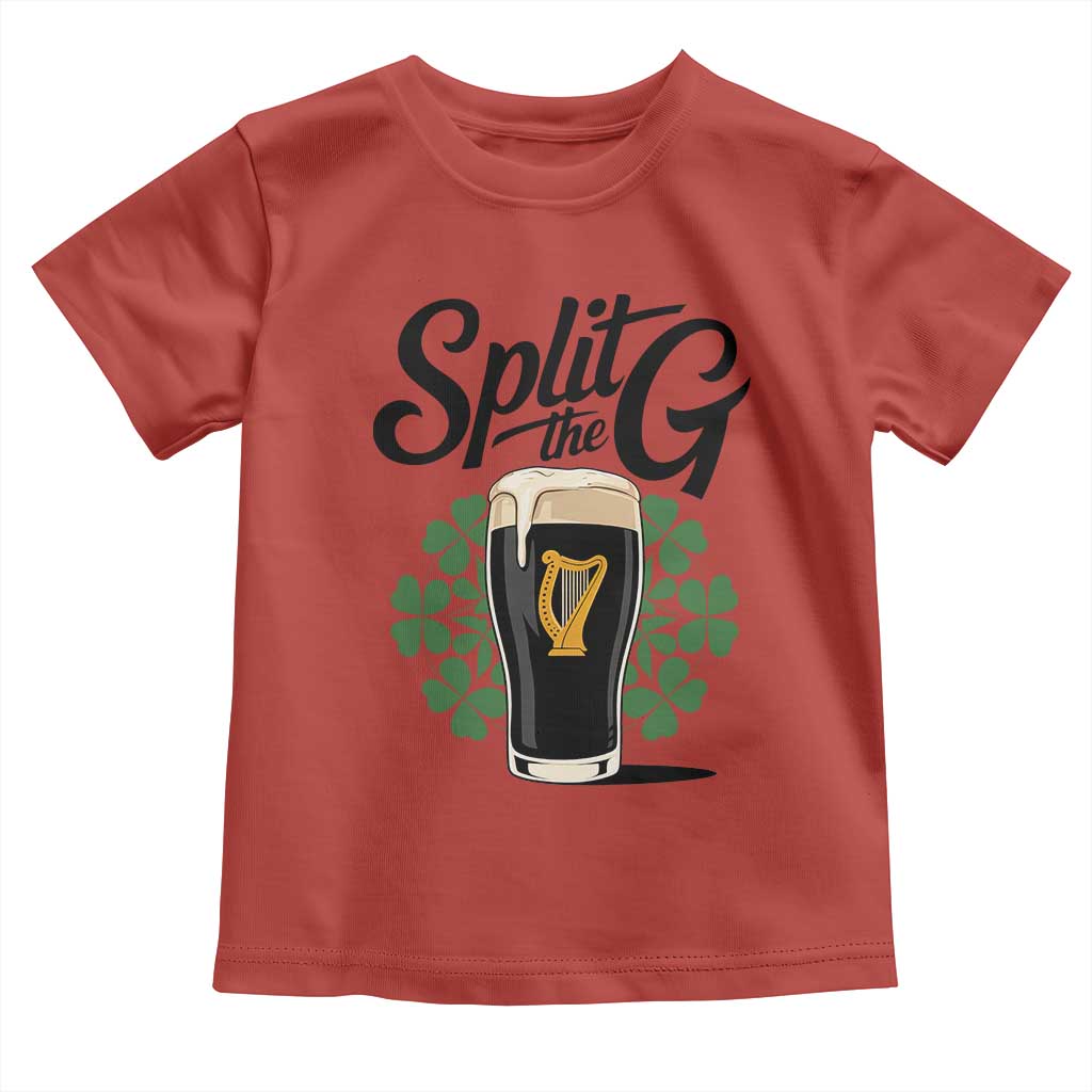Split the G Funny Irish Drinking Toddler T Shirt St. Patrick’s Day Stout Beer Lovers Pub Crawls TS02 Red Print Your Wear