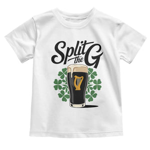 Split the G Funny Irish Drinking Toddler T Shirt St. Patrick’s Day Stout Beer Lovers Pub Crawls TS02 White Print Your Wear