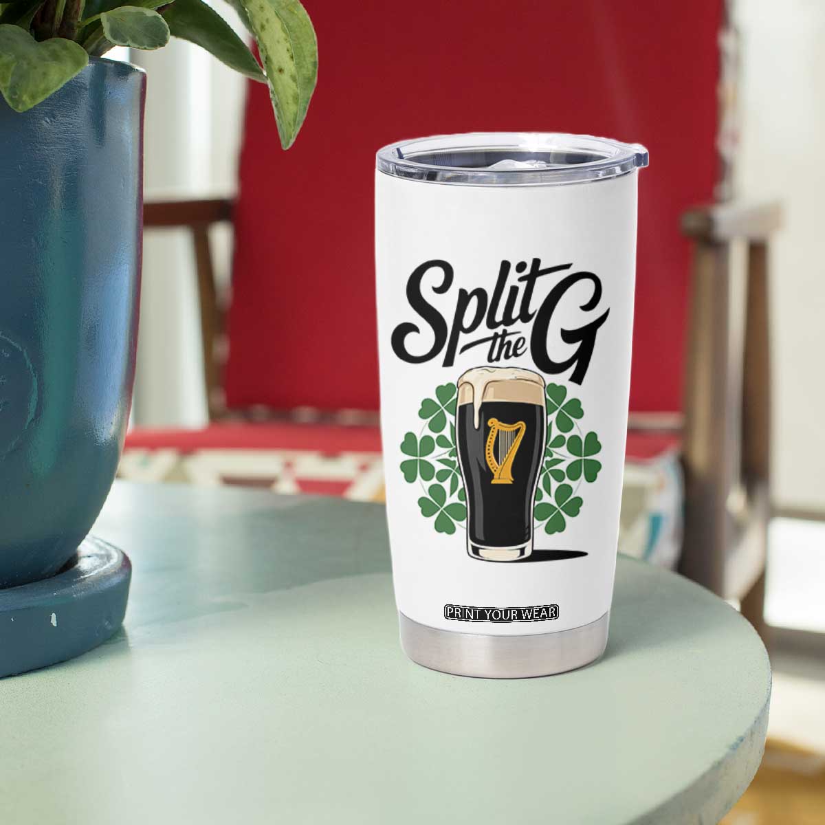 Split the G Funny Irish Drinking Tumbler Cup St. Patrick’s Day Stout Beer Lovers Pub Crawls TS02 Print Your Wear