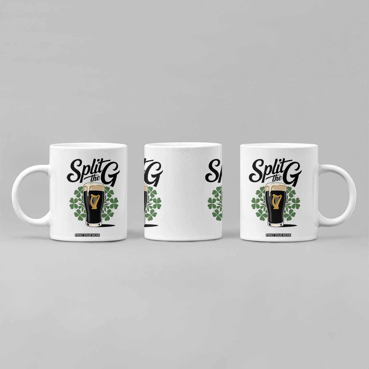Split the G Funny Irish Drinking Coffee Mug St. Patrick’s Day Stout Beer Lovers Pub Crawls TS02 Print Your Wear