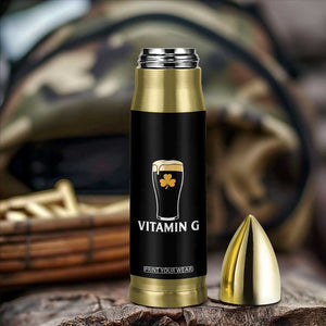 Vitamin G Funny Irish Stout Beer Bullet Tumbler St. Patrick’s Day Drinking Humor TS02 Print Your Wear