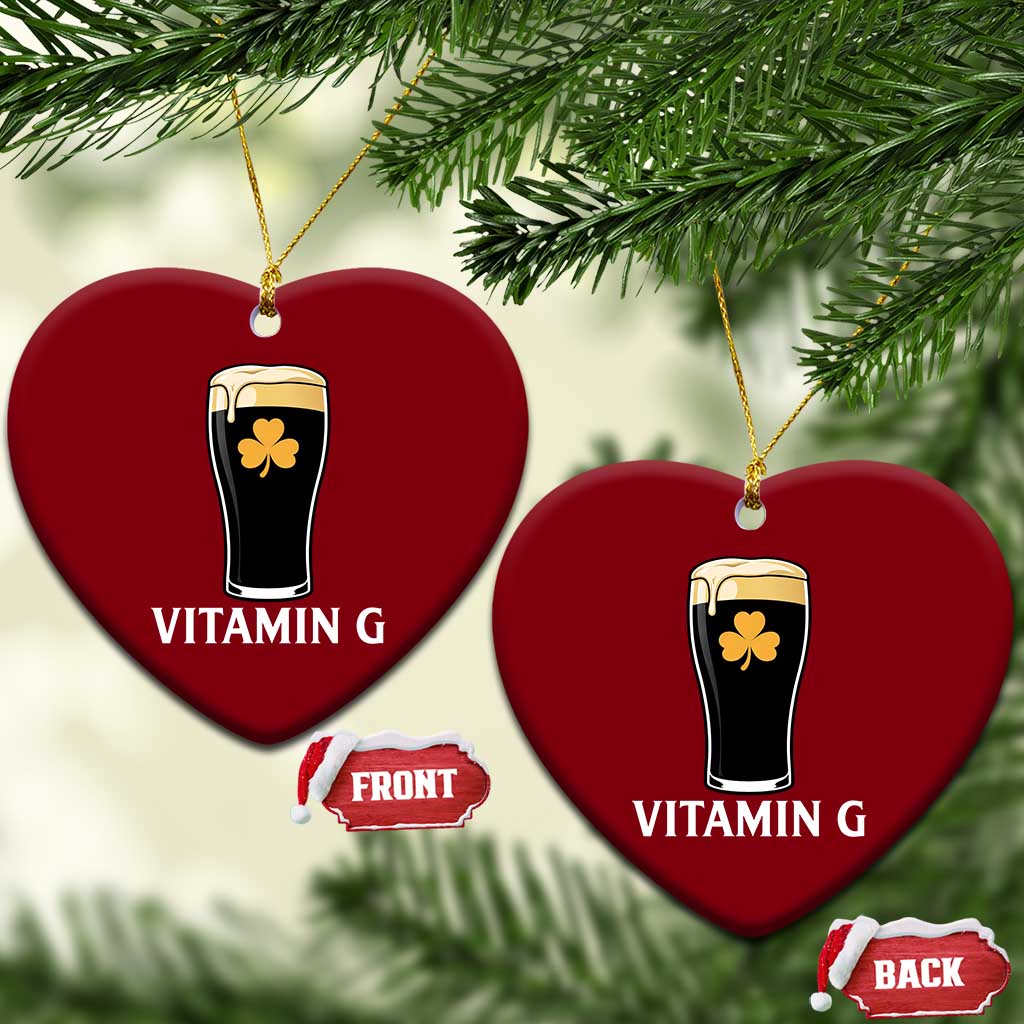 Vitamin G Funny Irish Stout Beer Ceramic Ornament St. Patrick’s Day Drinking Humor TS02 Print Your Wear