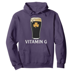 Vitamin G Funny Irish Stout Beer Hoodie St. Patrick’s Day Drinking Humor TS02 Purple Print Your Wear