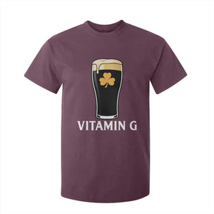 Vitamin G Funny Irish Stout Beer T Shirt For Kid St. Patrick’s Day Drinking Humor TS02 Maroon Print Your Wear