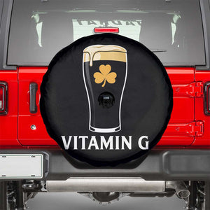 Vitamin G Funny Irish Stout Beer Spare Tire Cover St. Patrick’s Day Drinking Humor TS02 Black Print Your Wear
