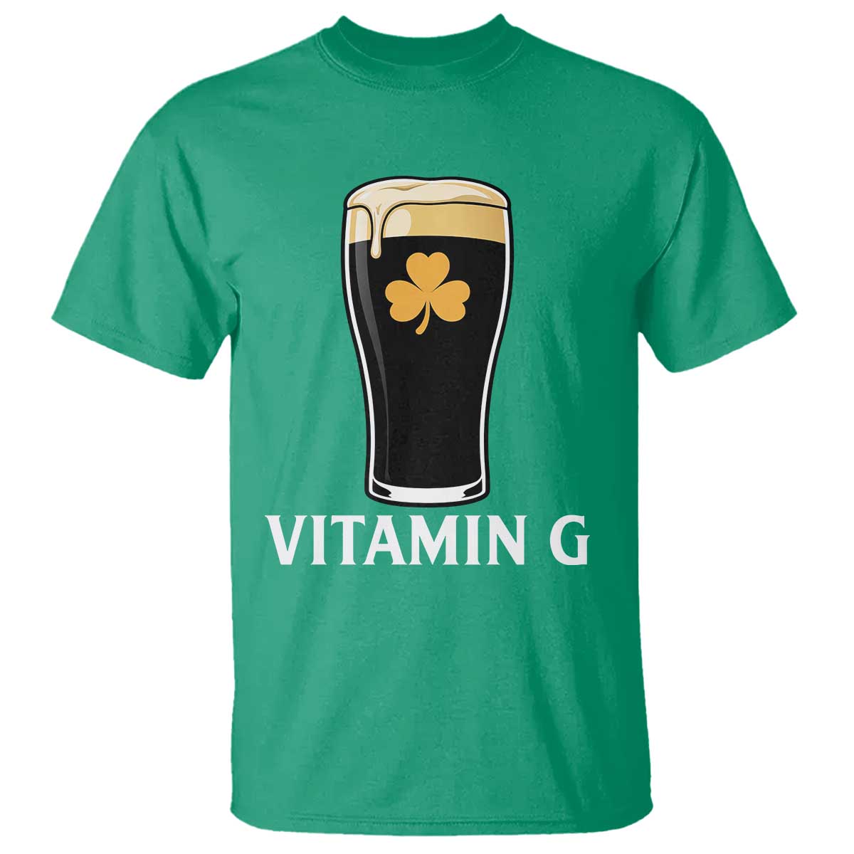Vitamin G Funny Irish Stout Beer T Shirt St. Patrick’s Day Drinking Humor TS02 Irish Green Print Your Wear