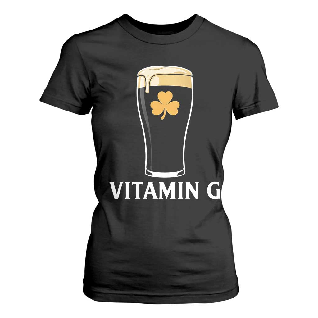 Vitamin G Funny Irish Stout Beer T Shirt For Women St. Patrick’s Day Drinking Humor TS02 Black Print Your Wear