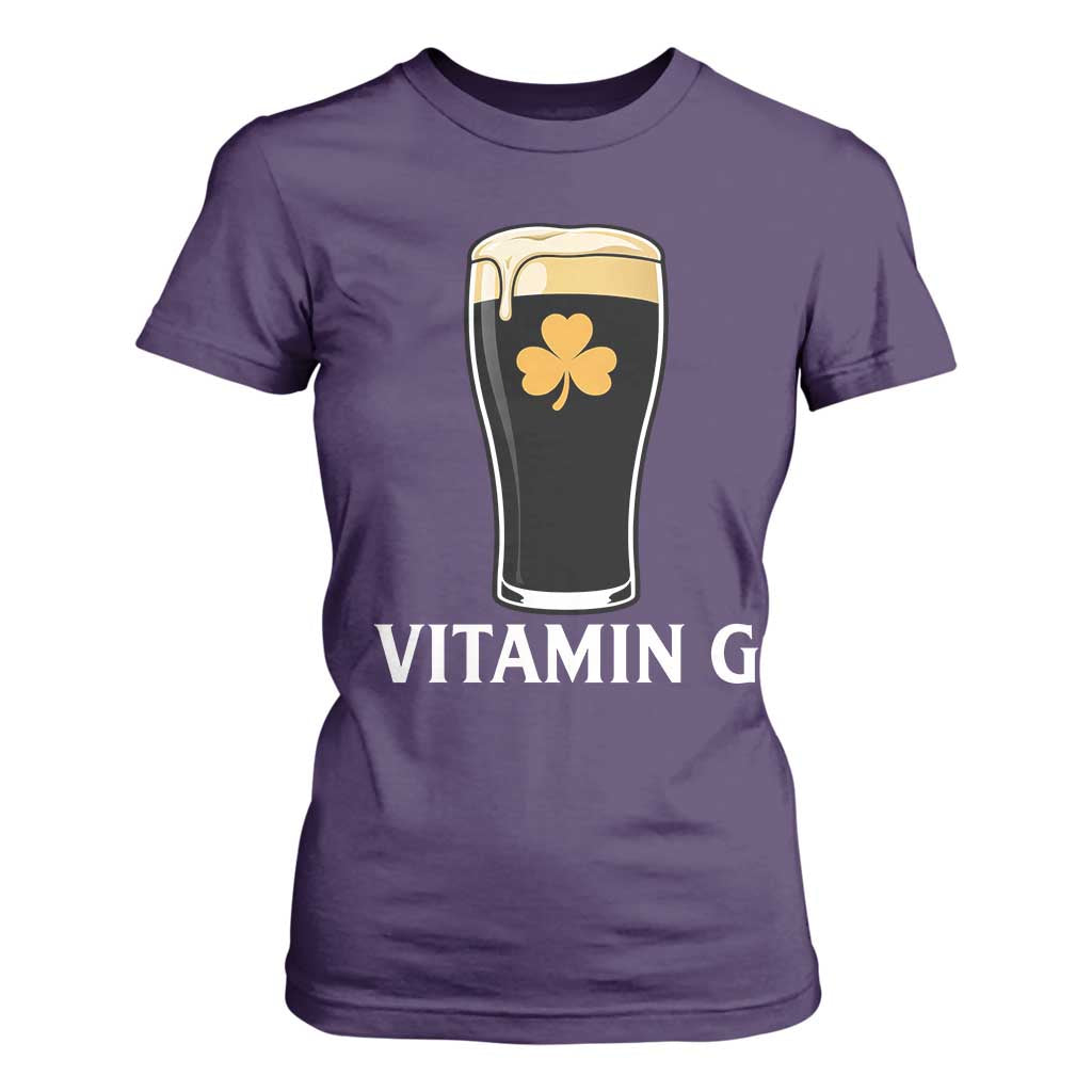 Vitamin G Funny Irish Stout Beer T Shirt For Women St. Patrick’s Day Drinking Humor TS02 Purple Print Your Wear