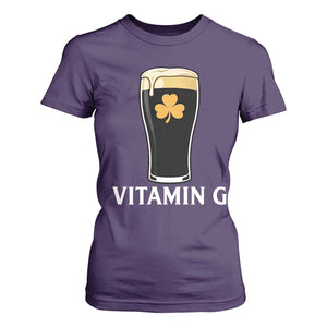 Vitamin G Funny Irish Stout Beer T Shirt For Women St. Patrick’s Day Drinking Humor TS02 Purple Print Your Wear