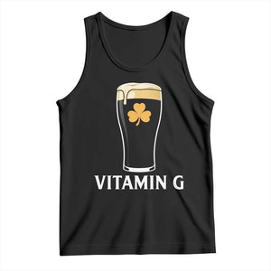 Vitamin G Funny Irish Stout Beer Tank Top St. Patrick’s Day Drinking Humor TS02 Black Print Your Wear