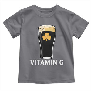 Vitamin G Funny Irish Stout Beer Toddler T Shirt St. Patrick’s Day Drinking Humor TS02 Charcoal Print Your Wear