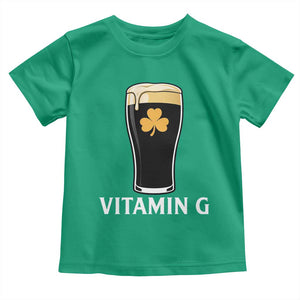 Vitamin G Funny Irish Stout Beer Toddler T Shirt St. Patrick’s Day Drinking Humor TS02 Irish Green Print Your Wear