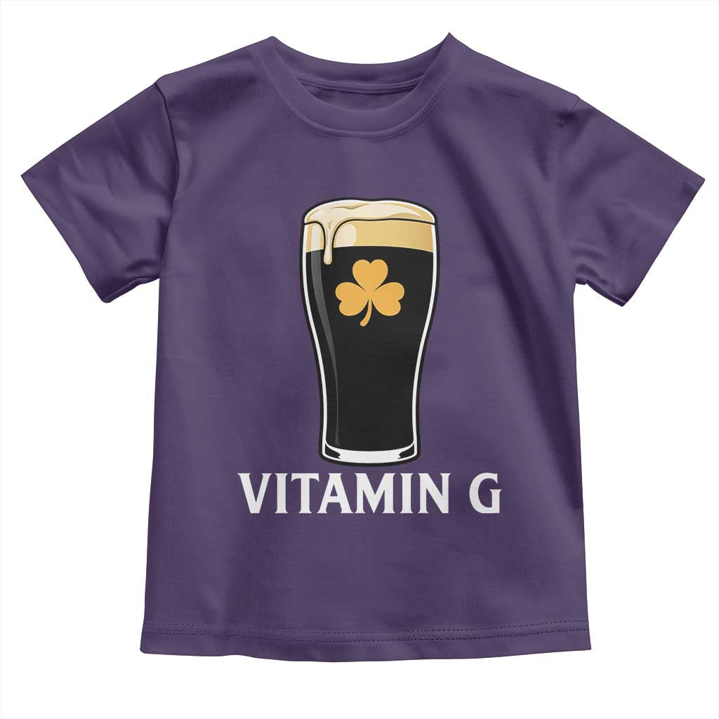 Vitamin G Funny Irish Stout Beer Toddler T Shirt St. Patrick’s Day Drinking Humor TS02 Purple Print Your Wear
