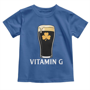 Vitamin G Funny Irish Stout Beer Toddler T Shirt St. Patrick’s Day Drinking Humor TS02 Royal Blue Print Your Wear
