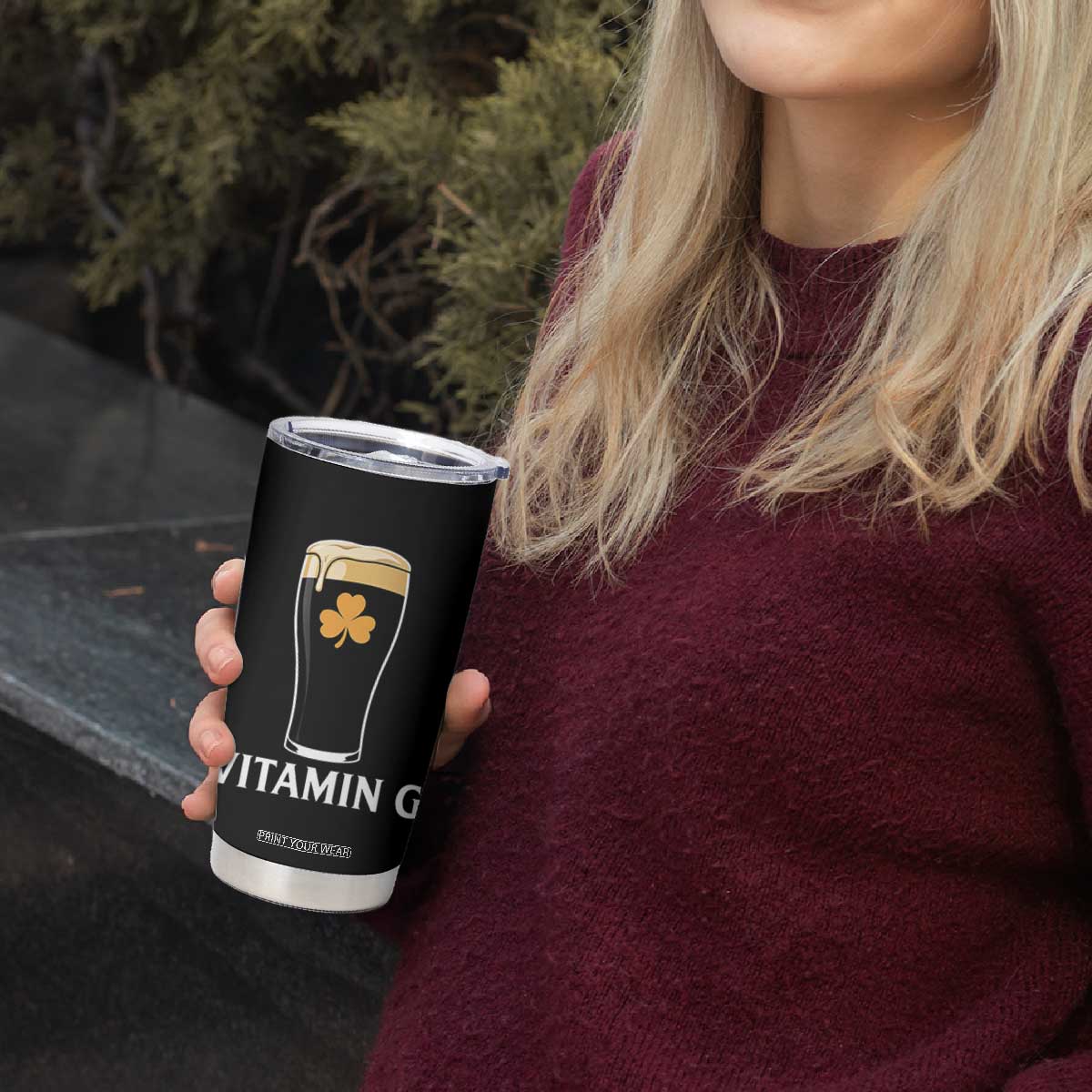Vitamin G Funny Irish Stout Beer Tumbler Cup St. Patrick’s Day Drinking Humor TS02 Print Your Wear