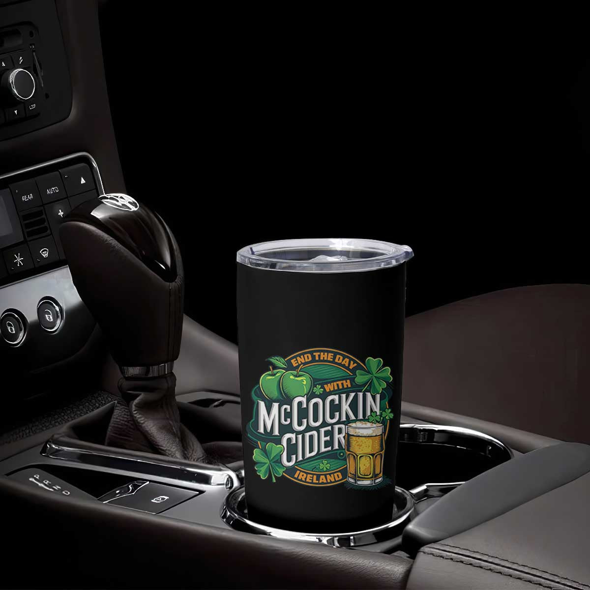 End the Day with McCockin Cider Tumbler Cup Funny Irish Drinking Apple Cider St Patricks Day Adult Humor TS02 Print Your Wear