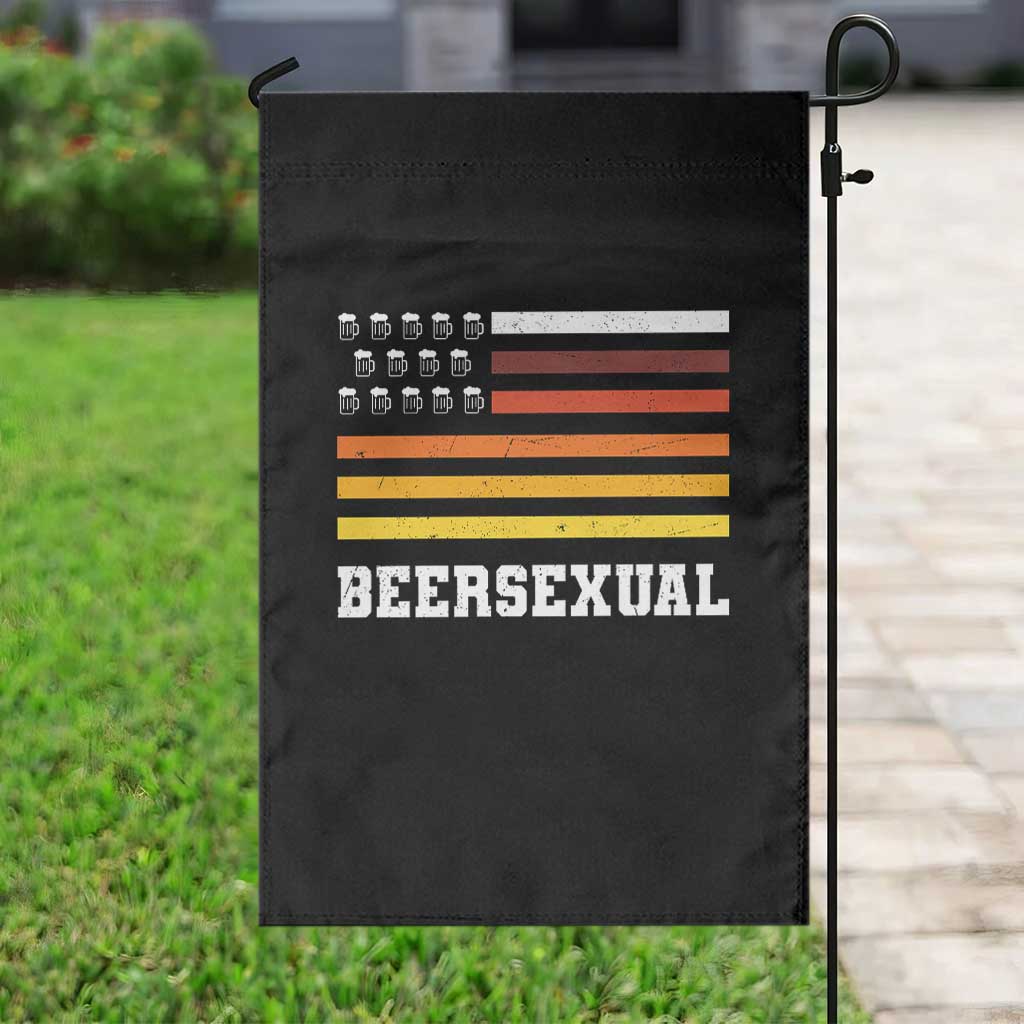 Beersexual Funny Beer Lover Graphic Garden Flag Vintage American Flag Parody TS02 Print Your Wear