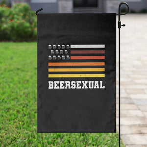 Beersexual Funny Beer Lover Graphic Garden Flag Vintage American Flag Parody TS02 Print Your Wear