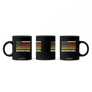Beersexual Funny Beer Lover Graphic Coffee Mug Vintage American Flag Parody TS02 Print Your Wear