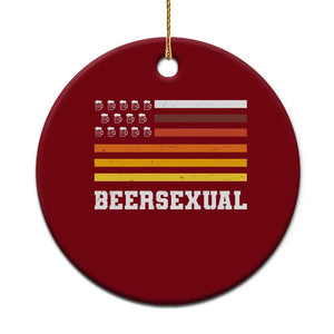 Beersexual Funny Beer Lover Graphic Ceramic Ornament Vintage American Flag Parody TS02 1pc Red Print Your Wear