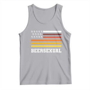 Beersexual Funny Beer Lover Graphic Tank Top Vintage American Flag Parody TS02 Athletic Heather Print Your Wear