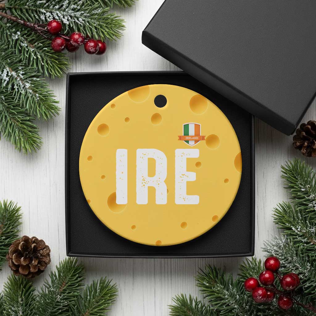 IRE Ireland Matching Group Ceramic Ornament Irish Pride St Patricks Day Family or Friends TS02 1pc Yellow Cheese Print Your Wear