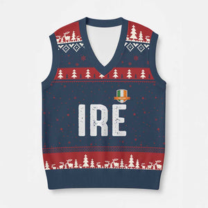 IRE Ireland Matching Group V-Neck Knit Sweater Vest Irish Pride St Patricks Day Family or Friends TS02 Navy Red Print Your Wear