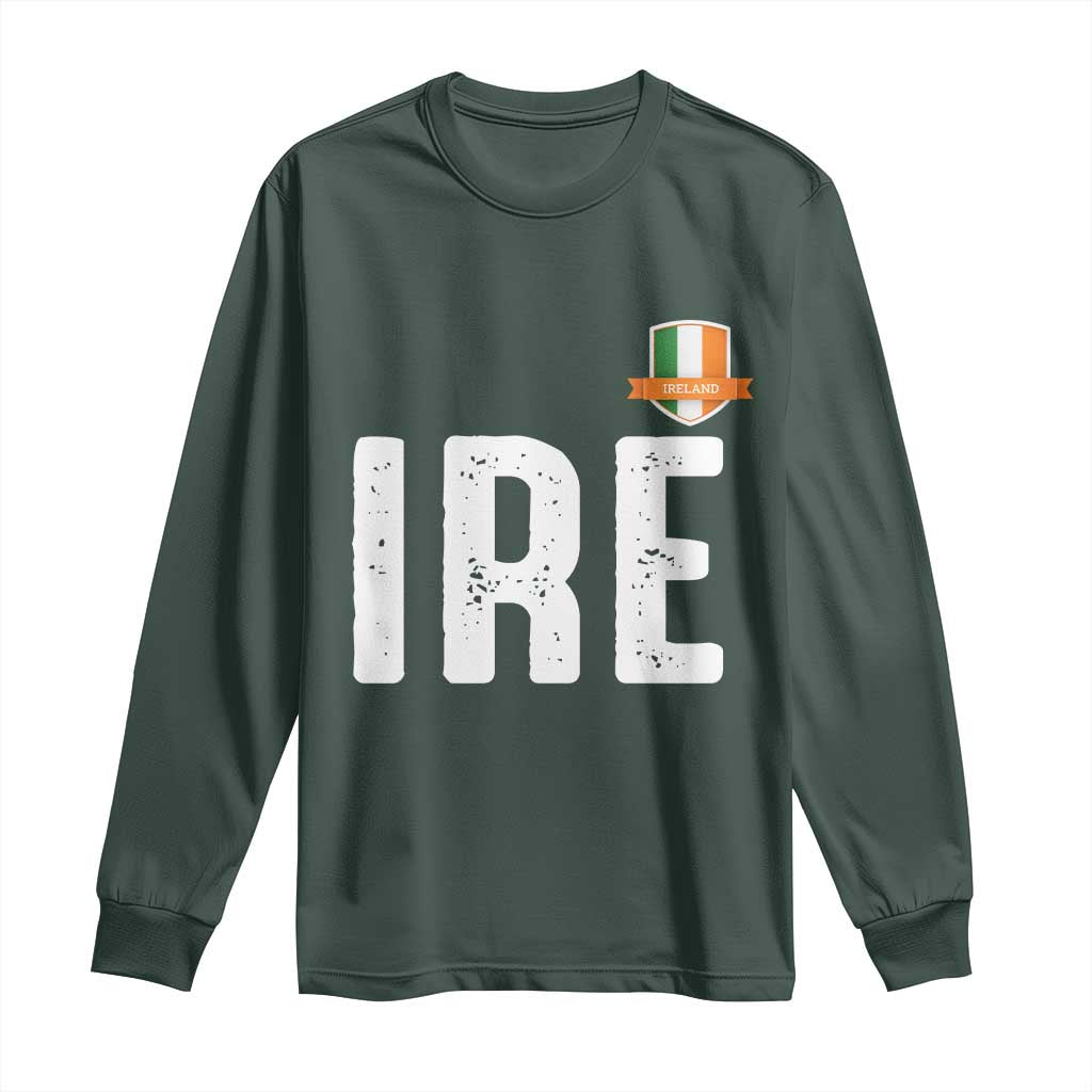 IRE Ireland Matching Group Long Sleeve Shirt Irish Pride St Patricks Day Family or Friends TS02 Dark Forest Green Print Your Wear