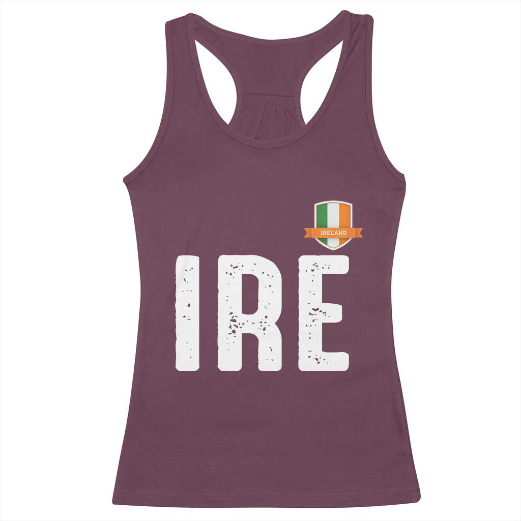 IRE Ireland Matching Group Racerback Tank Top Irish Pride St Patricks Day Family or Friends TS02 Maroon Print Your Wear