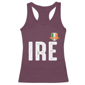 IRE Ireland Matching Group Racerback Tank Top Irish Pride St Patricks Day Family or Friends TS02 Maroon Print Your Wear